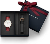 Daniel Wellington Petite Suffolk Red Dial Red Leather Strap Watch For Women - DW00100404 Buy Now By Daniel Wellington