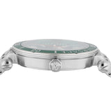 Versace Greca Sport Quartz Green Dial Silver Steel Strap Watch For Men - VEZ300421 Buy Now By Versace