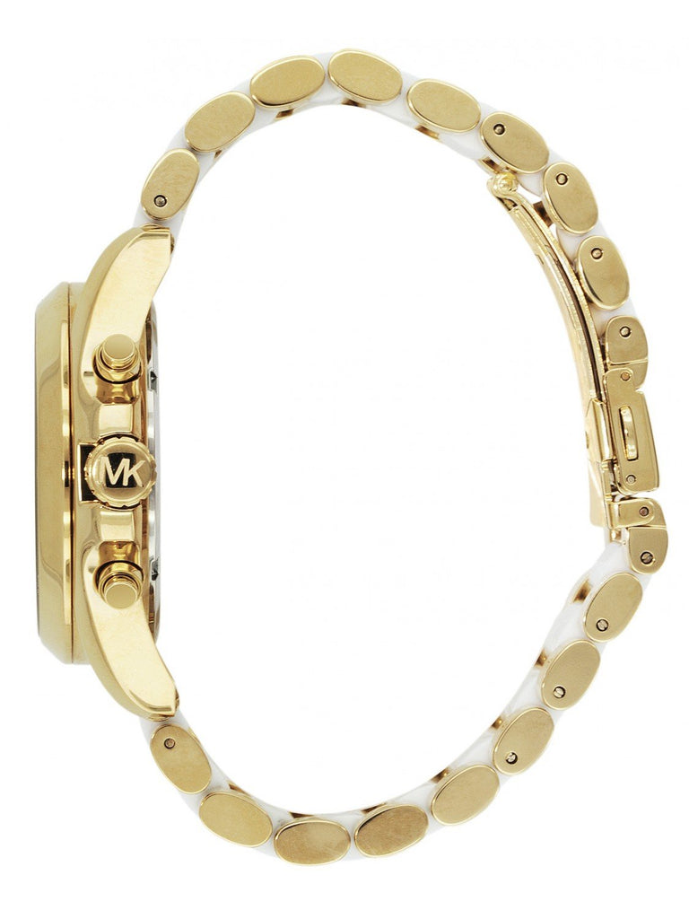 Michael Kors Bradshaw Chronograph White Dial Two Tone Steel Strap Watch For Women - MK5743 Buy Now By Michael Kors