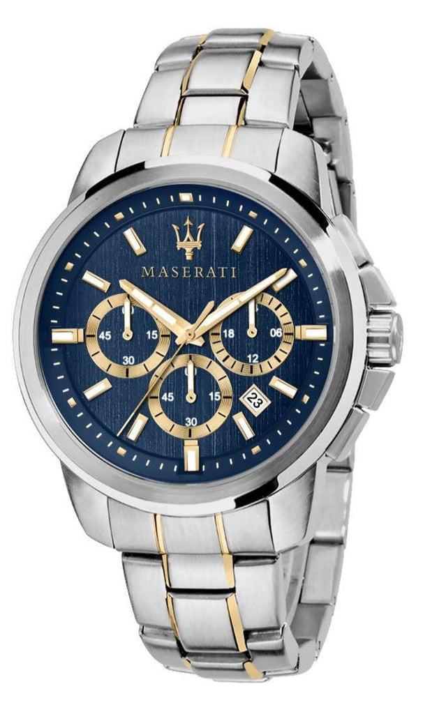 Maserati Successo 44mm Chronograph Quartz Blue Dial Silver Steel Strap Watch For Men - R8873621016 Buy Now By Maserati