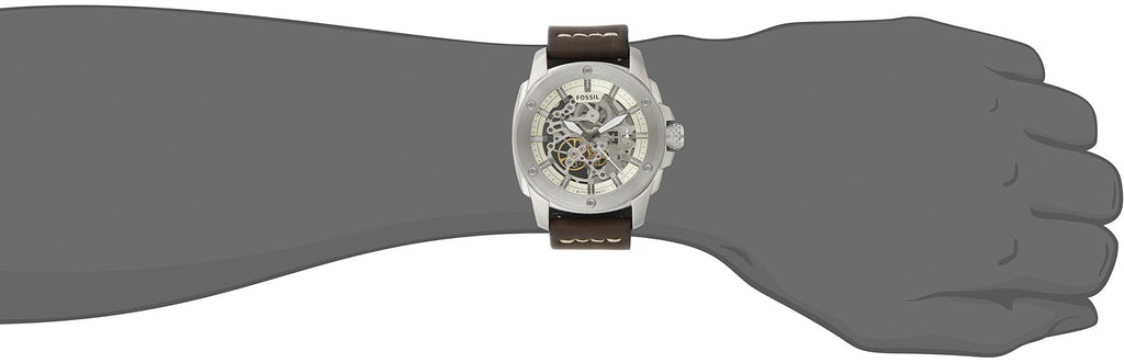 Fossil Modern Machine Automatic Skeleton White Dial Brown Leather Strap Watch for Women - ME3083 Buy Now By Fossil