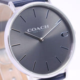 Coach Charles Grey Dial Black Leather Strap Watch for Men - 14602150 Buy Now By Coach