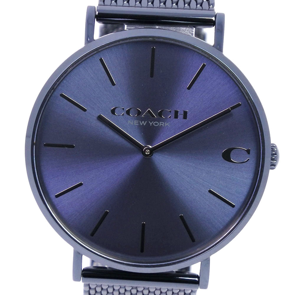 Coach Charles Blue Dial Blue Mesh Bracelet Watch for Men - 14602146 Buy Now By Coach