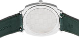 Gucci Grip Quartz Silver Dial Green Leather Strap Watch For Women - YA157414 Buy Now By Gucci