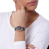 Emporio Armani Gioia Analog Black Mother of Pearl Dial Green Leather Strap Watch For Women - AR11149 Buy Now By Emporio Armani