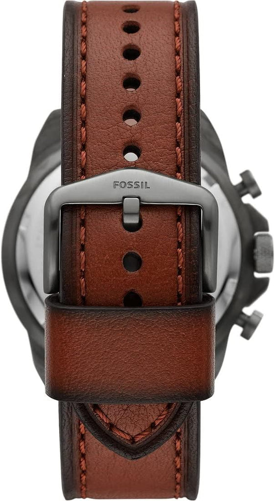 Fossil Bronson Chronograph Grey Dial Brown Leather Strap Watch for Men - FS5855 Buy Now By Fossil