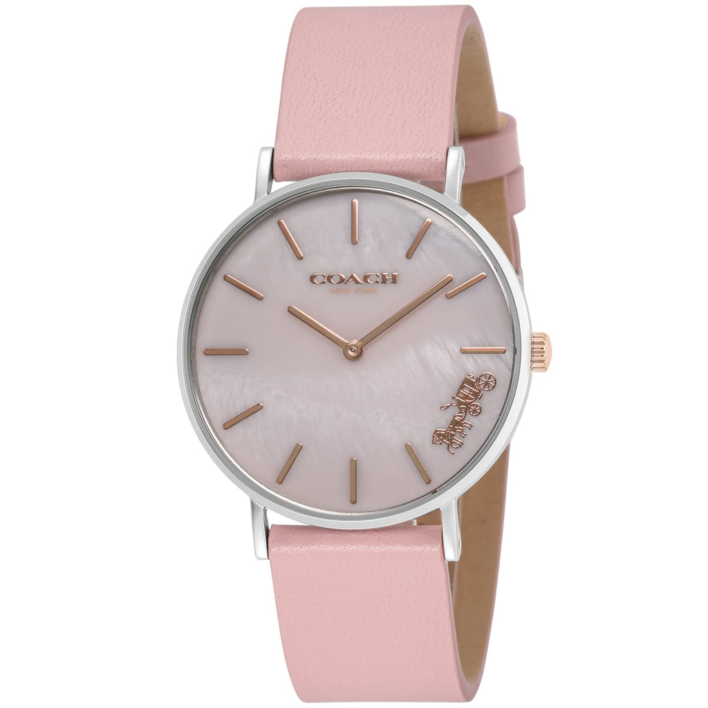 Coach Perry Mother of Pearl Pink Dial Pink Leather Strap Watch for Women - 14503244 Buy Now By Coach
