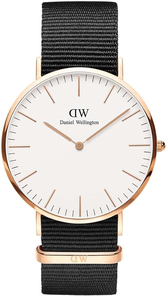 Daniel Wellington Classic Cornwall White Dial Black Nylon Strap Watch For Men - DW00100257 Buy Now By Daniel Wellington
