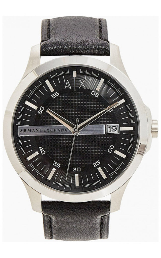 Armani Exchange Hampton Chronograph Black Dial Black Leather Strap Watch For Men - AX2101 Buy Now By Armani Exchange