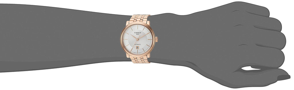Tissot T Classic Carson Premium White Dial Rose Gold Steel Strap Watch for Women - T122.207.33.031.00 Buy Now By Tissot