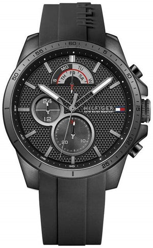 Tommy Hilfiger Decker Black Dial Black Rubber Strap Watch for Men - 1791352 Buy Now By Tommy Hilfiger