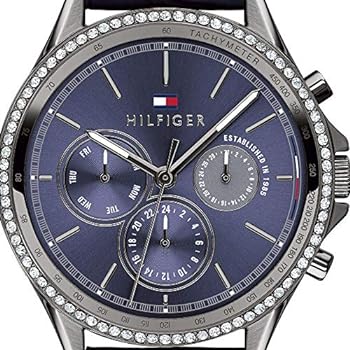Tommy Hilfiger Ari Quartz Diamonds Blue Dial Blue Leather Strap Watch for Women - 1781979 Buy Now By Tommy Hilfiger