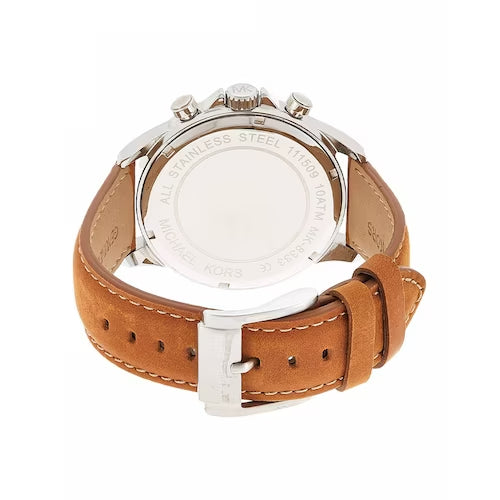 Michael Kors Gage Chronograph Quartz Black Dial Brown Leather Strap Watch For Men - MK8333 Buy Now By Michael Kors