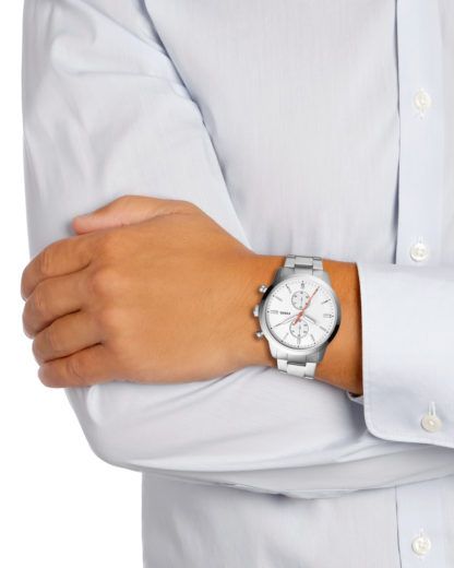 Fossil Townsman White Dial Silver Steel Strap Watch for Men - FS5346 Buy Now By Fossil