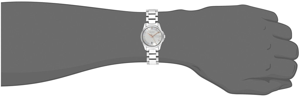 Gucci G Timeless Silver Dial Silver Steel Strap Watch For Women - YA126523 Buy Now By Gucci