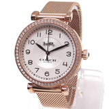 Coach Madison White Dial Rose Gold Mesh Bracelet Watch for Women - 14503398 Buy Now By Coach