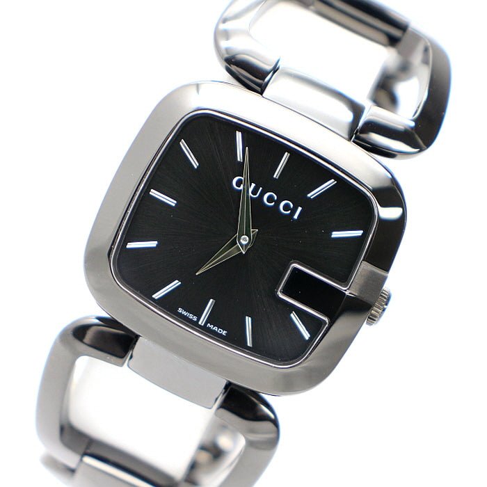 Gucci G Gucci Black Dial Silver Steel Strap Watch For Women - YA125407 Buy Now By Gucci