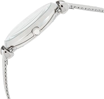 Emporio Armani Gianni T-Bar Quartz Mother of Pearl Dial Silver Mesh Bracelet Watch For Women - AR11319 Buy Now By Emporio Armani