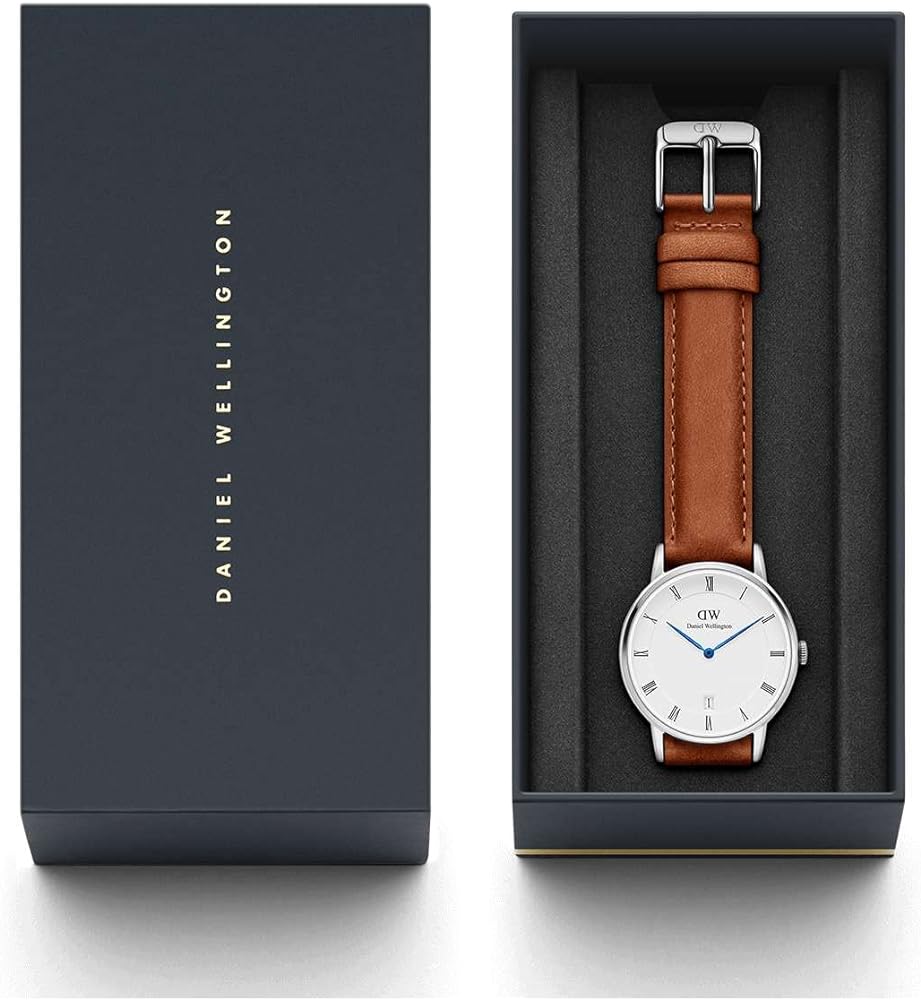 Daniel Wellington Dapper Durham Analog White Dial Brown Leather Strap Watch For Women - DW00100114 Buy Now By Daniel Wellington
