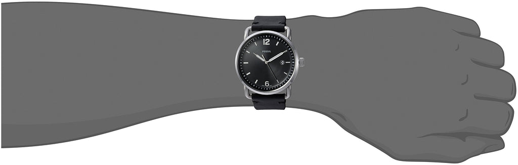 Fossil The Commuter Black Dial Black Leather Strap Watch for Men - FS5406 Buy Now By Fossil