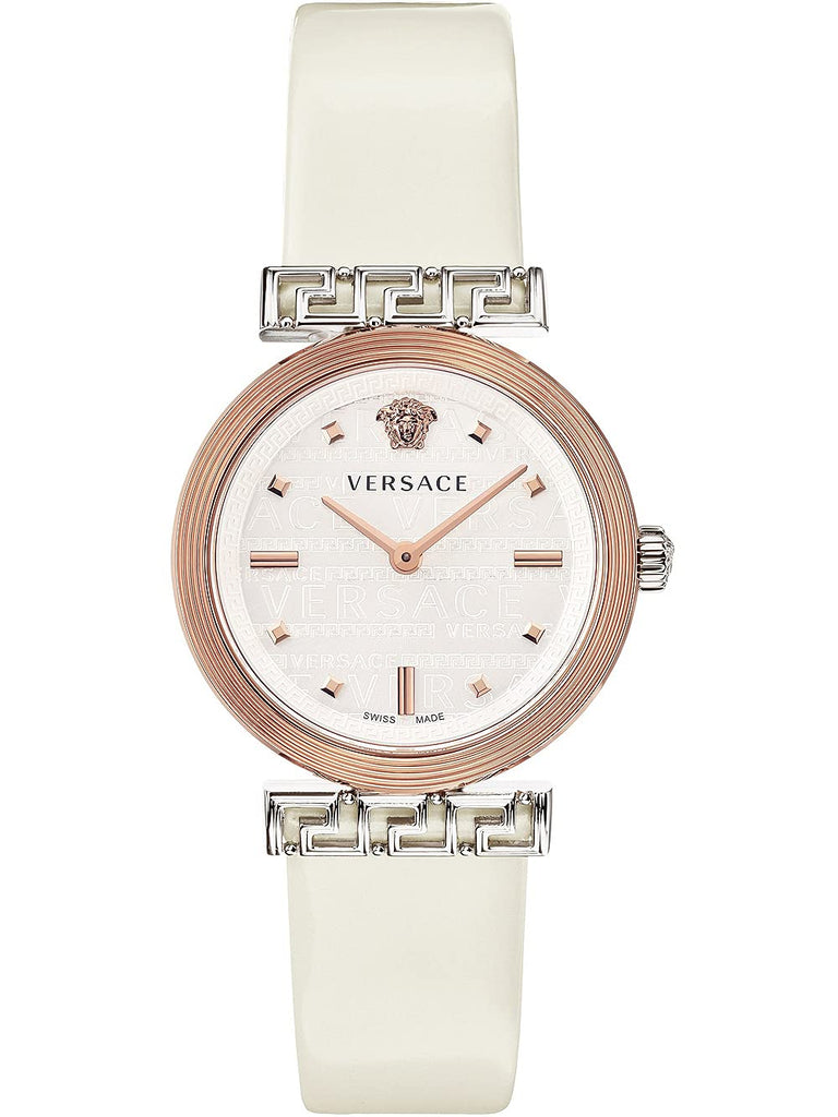 Versace Greca White Dial White Leather Strap Watch for Women - VELW00120 Buy Now By Versace
