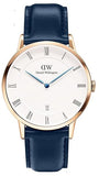 Daniel Wellington Dapper Somerset White Dial Blue Leather Strap Watch For Men - DW00100191 Buy Now By Daniel Wellington
