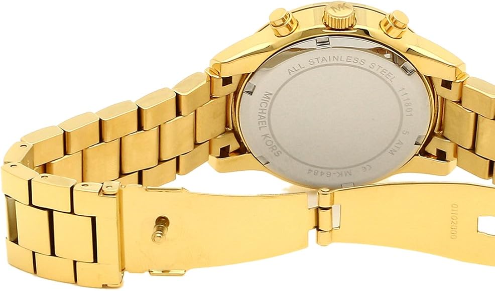 Michael Kors Ritz Chronograph Gold Dial Gold Steel Strap Watch For Women - MK6484 Buy Now By Michael Kors