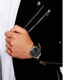 Fossil Grant Chronograph Black Dial Black Leather Strap Watch for Men - FS4812 Buy Now By Fossil