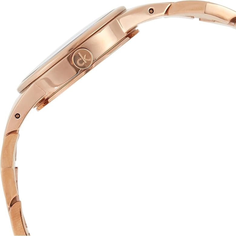 Calvin Klein Snake Silver Dial Rose Gold Steel Strap Watch For Women - K6E23646 Buy Now By Calvin Klein
