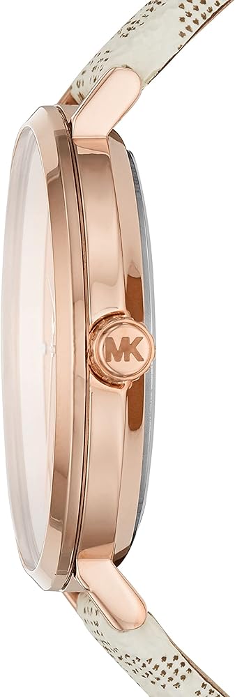 Michael Kors Jayne Three Hand Rose Gold Dial White Leather Strap Watch For Women - MK7128 Buy Now By Michael Kors