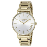 Coach Perry White Dial Gold Steel Strap Watch for Women - 14503345 Buy Now By Coach