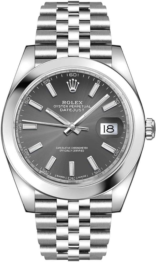 Rolex Datejust 41 Oyster Grey Dial Silver Oystersteel Bracelet Watch for Men - M126300-0008 Buy Now By Rolex
