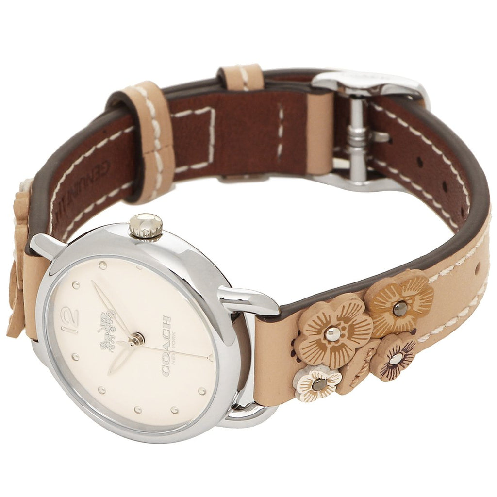 Coach Perry White Dial Brown Floral Leather Strap Watch for Women - 14502873 Buy Now By Coach