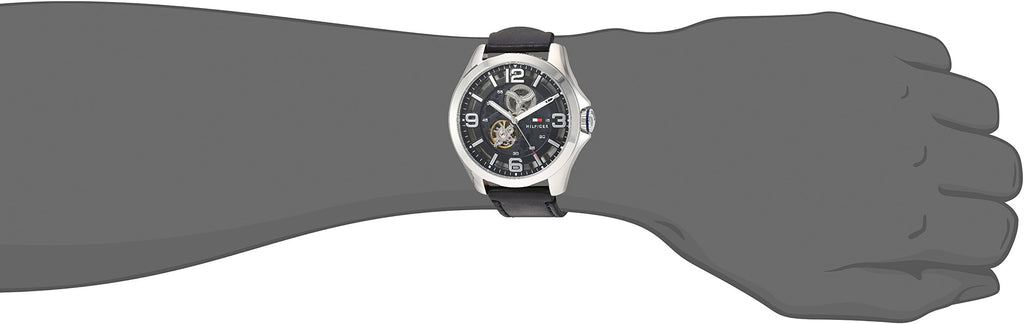Tommy Hilfiger Bruce Analog Black Dial Black Leather Strap Watch for Men - 1791279 Buy Now By Tommy Hilfiger