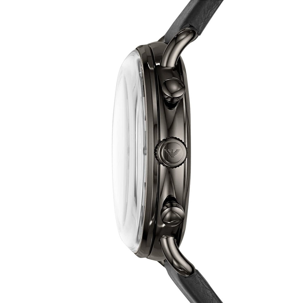 Emporio Armani Aviator Grey Dial Grey Leather Strap Watch For Men - AR11168 Buy Now By Emporio Armani