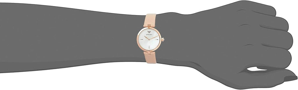 Emporio Armani Arianna Mother of Pearl Dial Pink Leather Strap Watch For Women - AR11199 Buy Now By Emporio Armani