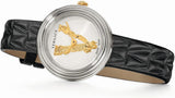 Versace Virtus Quartz White Dial Black Leather Strap Watch For Women - VET300421 Buy Now By Versace
