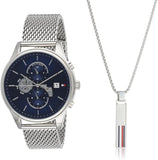Tommy Hilfiger Weston Chronograph Blue Dial Silver Mesh Bracelet Watch For Men - 1710504 Buy Now By Tommy Hilfiger