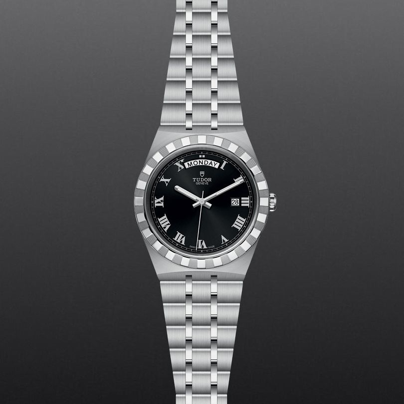 Tudor Royal Automatic Black Dial Silver Steel Strap Watch for Men - M28600-0003 Buy Now By Tudor