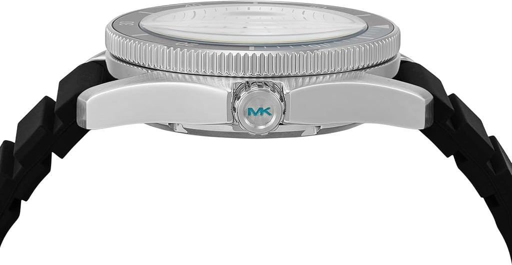 Michael Kors Maritime Three Hand Blue Dial Black Silicone Strap Watch for Men - MK9167 Buy Now By Michael Kors