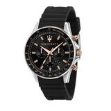 Maserati SFIDA 44mm Black Silicon Chronograph Watch For Men - R8871640002 Buy Now By Maserati