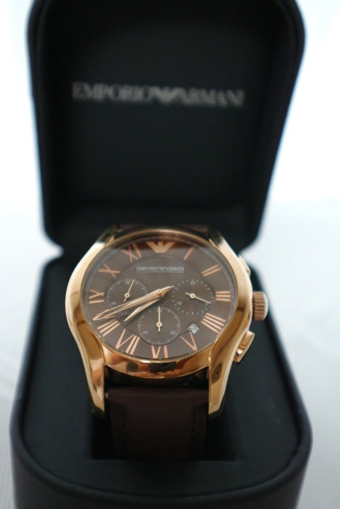 Emporio Armani Chronograph Brown Dial Brown Leather Strap Watch For Men - AR1701 Buy Now By Emporio Armani