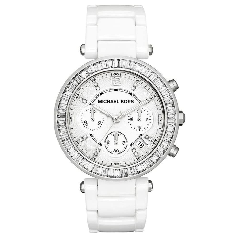 Michael Kors Parker White Dial White Leather Strap Watch for Women - MK5848 Buy Now By Michael Kors