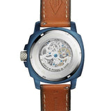 Fossil Modern Machine Automatic Skeleton Silver Dial Brown Leather Strap Watch for Men - ME3135 Buy Now By Fossil