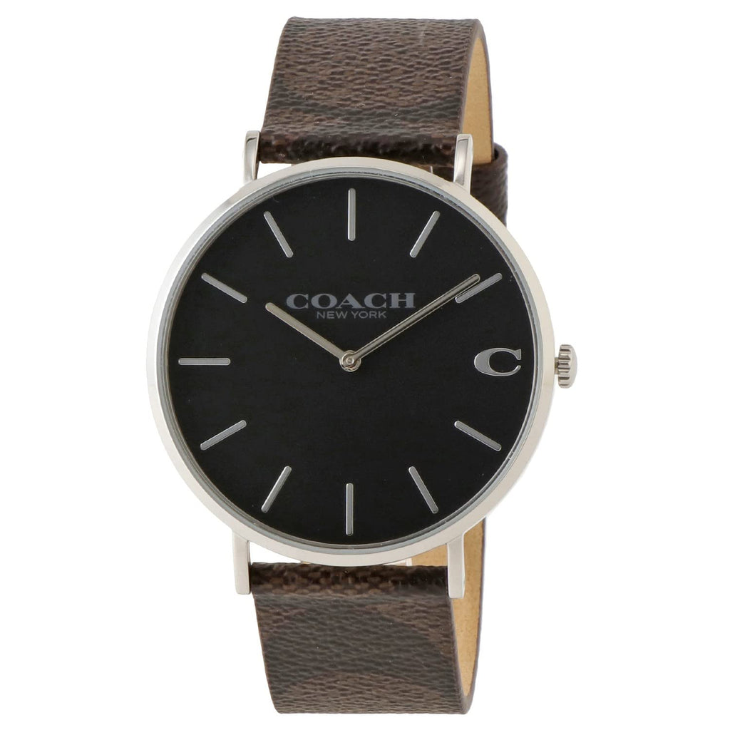 Coach Charles Black Dial Brown Leather Strap Watch for Women - 14602156 Buy Now By Coach