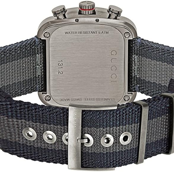 Gucci Coupe Chronograph Blue Dial Two Tone NATO Strap Watch for Men - YA131203 Buy Now By Gucci
