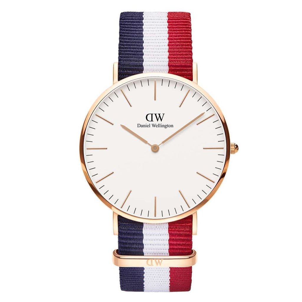 Daniel Wellington Classic Cambridge White Dial Two Tone NATO Strap Watch For Men - DW00100003 Buy Now By Daniel Wellington