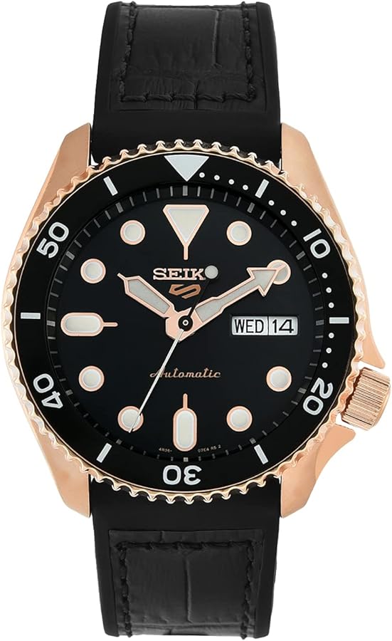 Seiko 5 Sport SKX Automatic Black Dial Black Silicone Strap Watch For Men - SRPD76K1 Buy Now By Seiko