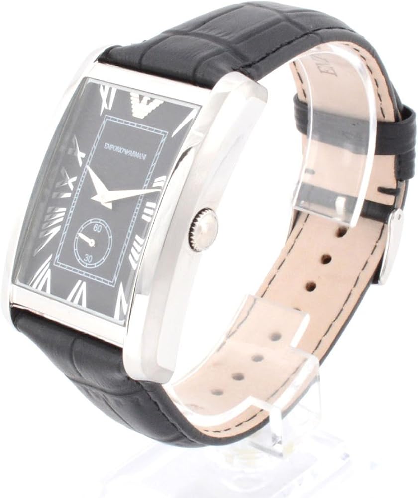 Emporio Armani Classic Analog Black Dial Black Leather Strap Strap Watch For Men - AR1604 Buy Now By Emporio Armani