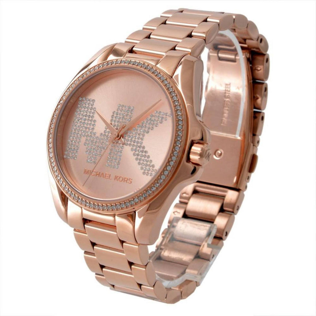Michael Kors Bradshaw Quartz Rose Gold Dial Rose Gold Steel Strap Watch For Women - MK6556 Buy Now By Michael Kors